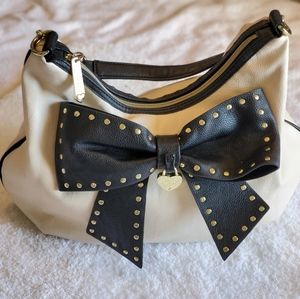 Betsey Johnson Black Studded Bow Purse